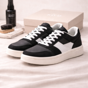 KIVO Night Sneakers   – Black & White Minimal Shoes